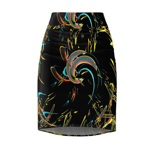 Women's Pencil Skirt ... "Waning Moon" ... Central Idaho ... October 2022 ... Rendering Time: 22 Hours ... Original Works ...