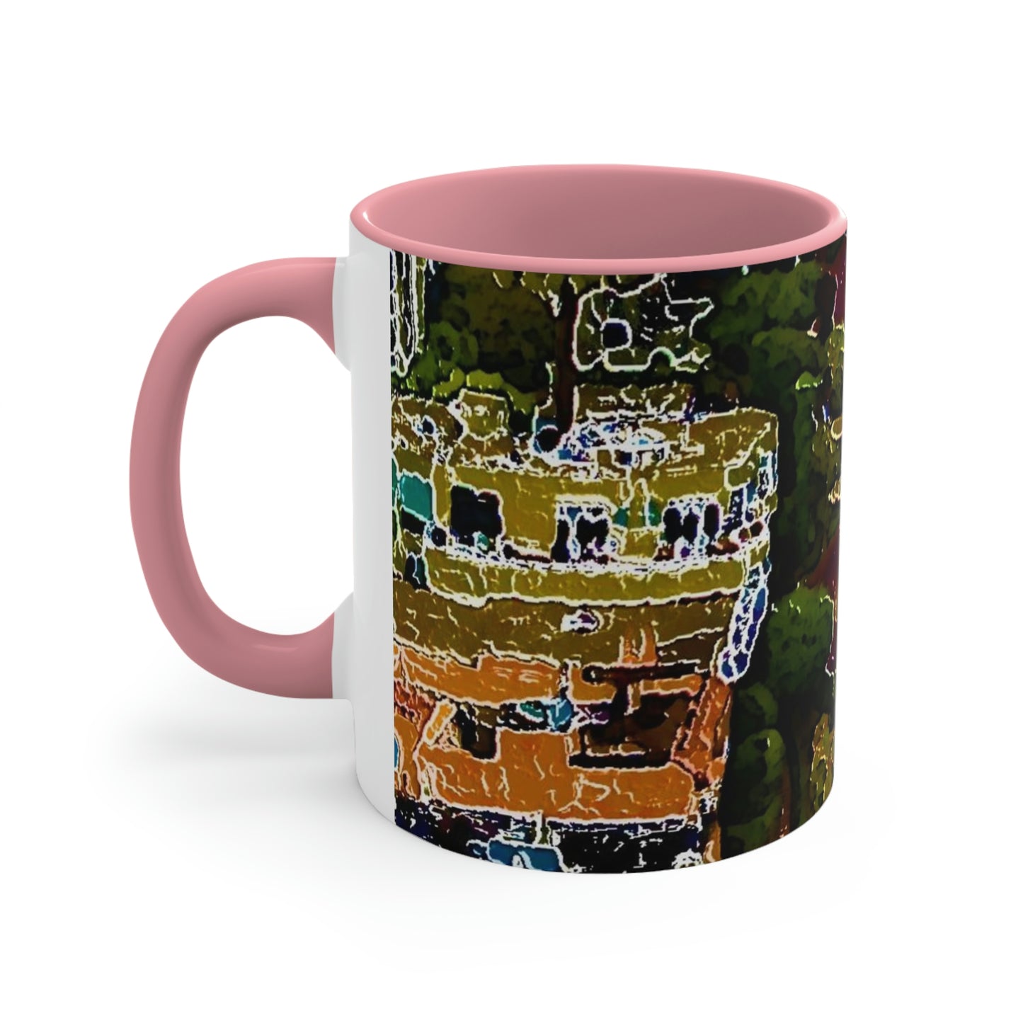 Accent Coffee Mug, 11oz ... A Crazy Street ... 'Eight Winding Curve-Switchbacks' ... "Lombard Street, San Francisco, CA' ... Family Archives: 1970's ... Original Works ...