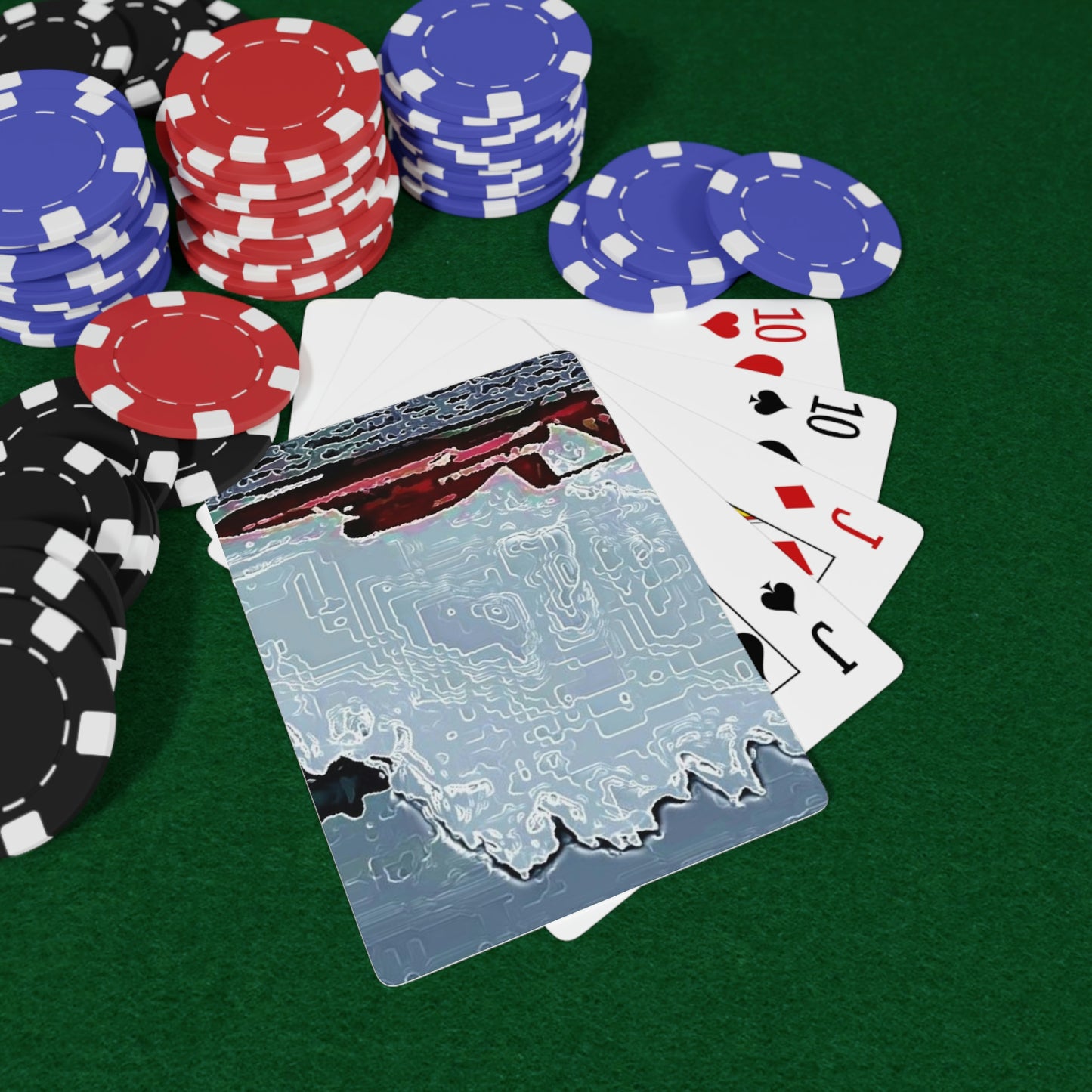 Custom Poker Cards ...  Seattle Columbia Cup On Lake Washington ... "Dave Wilcox Heads For The Win" ... Associate Gift-Photo ... Original Works ...