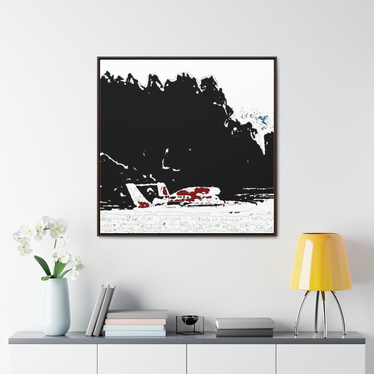 Gallery Canvas Wraps, Square Frame ...  Seattle Columbia Cup On Lake Washington ... "Dave Wilcox Heads For The Win" ... Associate Gift-Photo ... Original Works ...