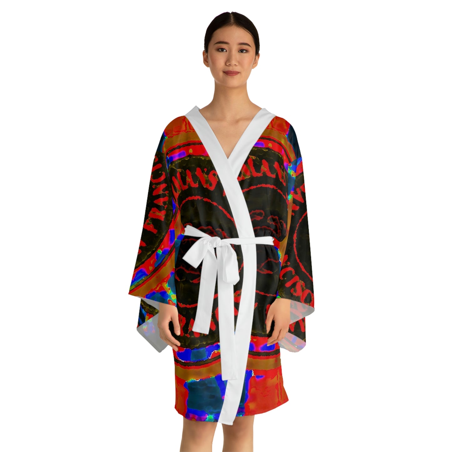 Long Sleeve Kimono Robe ... "No.9 Fishermen's Grotto - Fishermen's Wharf, SF, California" ... Family Archives: 1970's ... Original Works ...