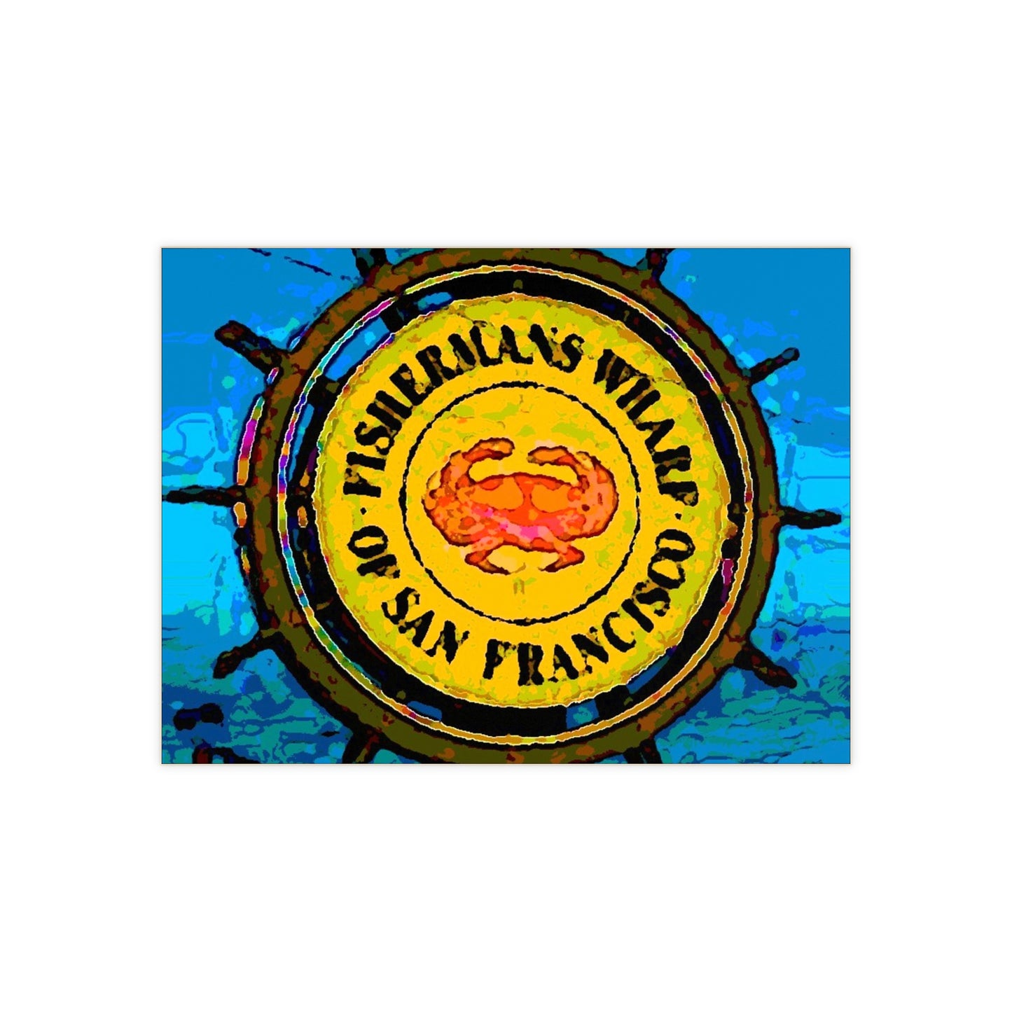 Ceramic Photo Tile ...  "No.9 Fishermen's Grotto - Fishermen's Wharf, SF, California" ... Family Archives: 1970's ... Original Works ...