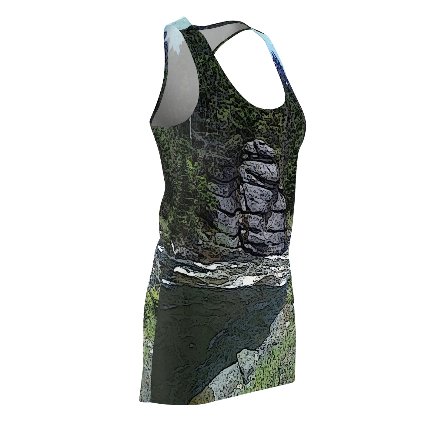 Women's Cut & Sew Racerback Dress ..."I Am Innocent" ... Tricky-Dick Immortalized ... Nixon Rock: Along The River ... Central Idaho, Summer 2020 ... Original Works ...