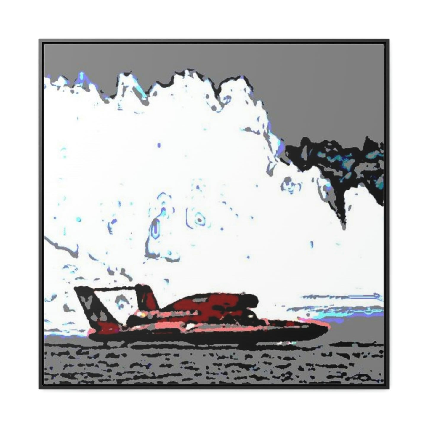 Gallery Canvas Wraps, Square Frame ...  Seattle Columbia Cup On Lake Washington ... "Dave Wilcox Heads For The Win" ... Associate Gift-Photo ... Original Works ...