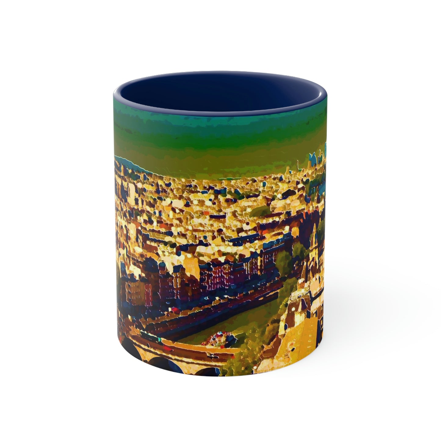 Accent Coffee Mug, 11oz ... Au Paris ... "Along The River Seine" ... Barbara Joan Bonnel-Holt: 1972 ... Original Works ...