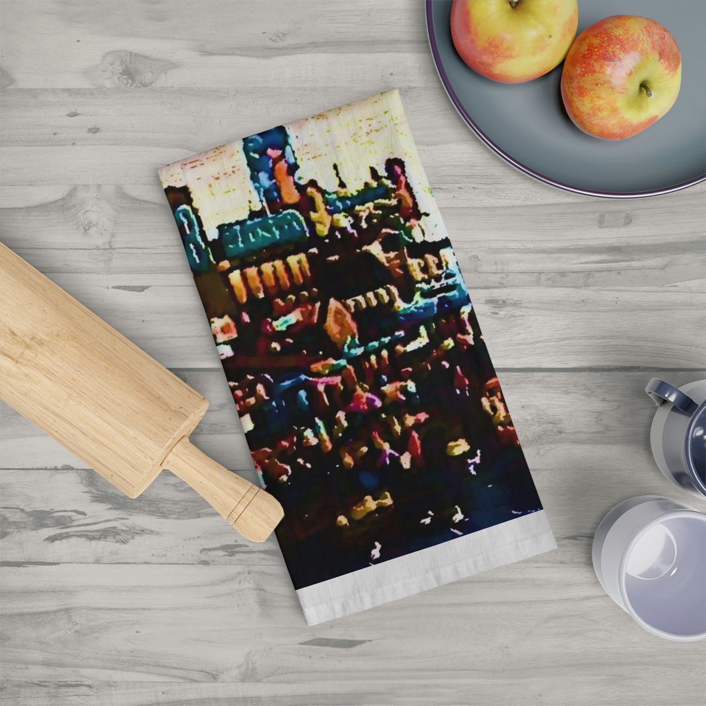 Tea Towel ...  "No.9 Fishermen's Grotto - Fishermen's Wharf, SF, California" ... Family Archives: 1970's ... Original Works ...