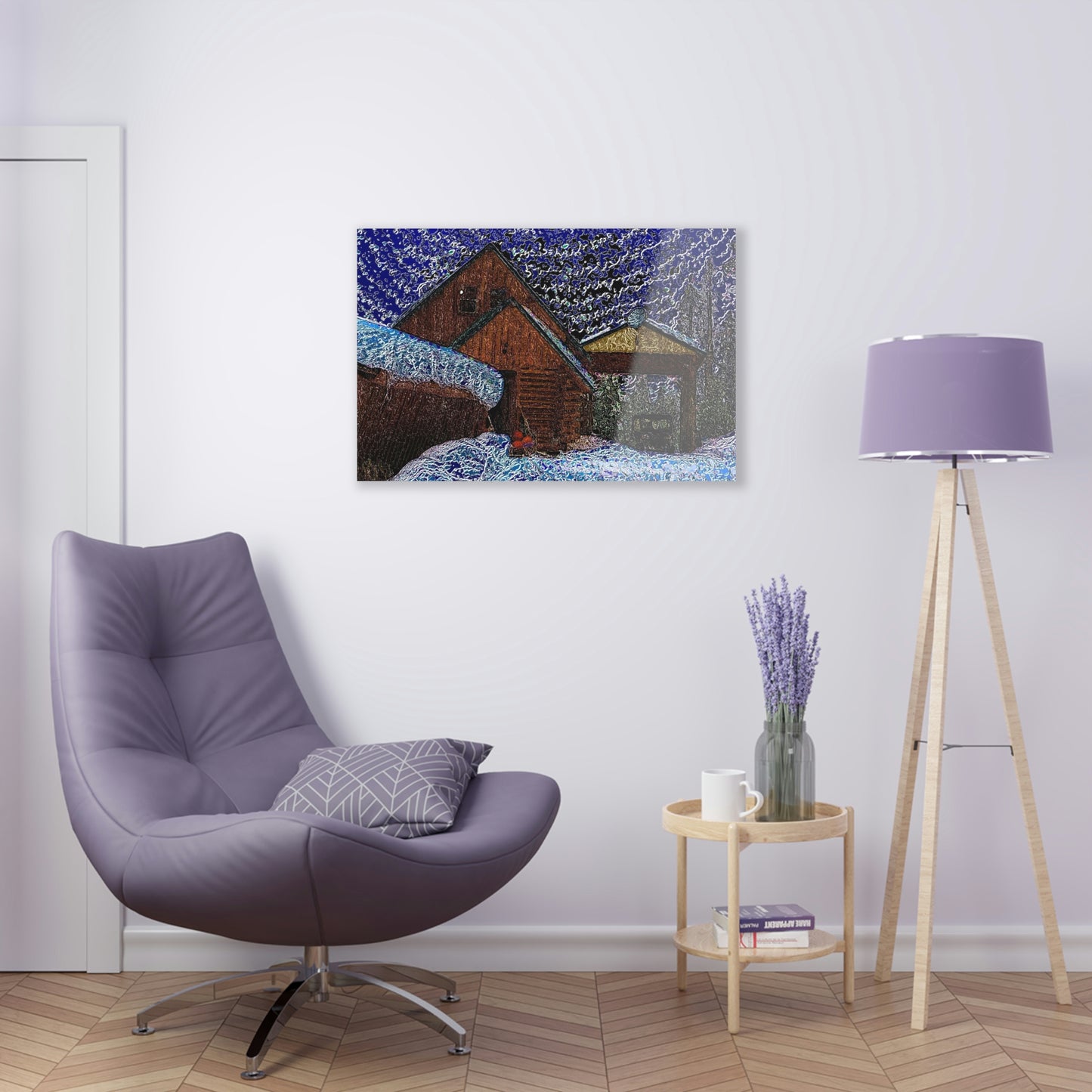 Acrylic Prints ... Van Gogh-Ian 'Inspired' Mountain Winter Paradise ... November 2022 ... Rhett Creek, Idaho ... Original Works ...