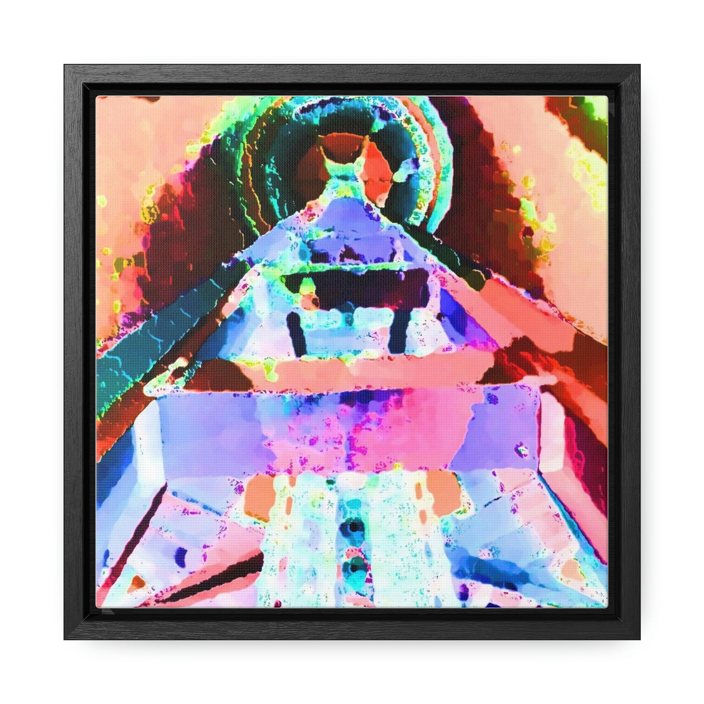 Gallery Canvas Wraps, Square Frame ... "Seattle's World Fair" ... Below Space Needle 'Looking Up' ... On A Very Rainy Morning (Father's Family Photo). ... Original ...