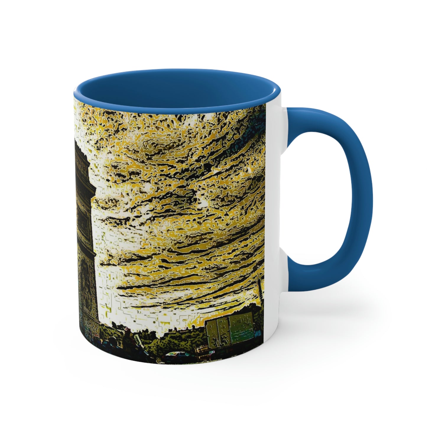 Accent Coffee Mug, 11oz ...  L'Arc de Triomphe ... 'Barbara Joan Bonnell-Holt Photo' ... Circa 1972 ... Oringinal Works ...