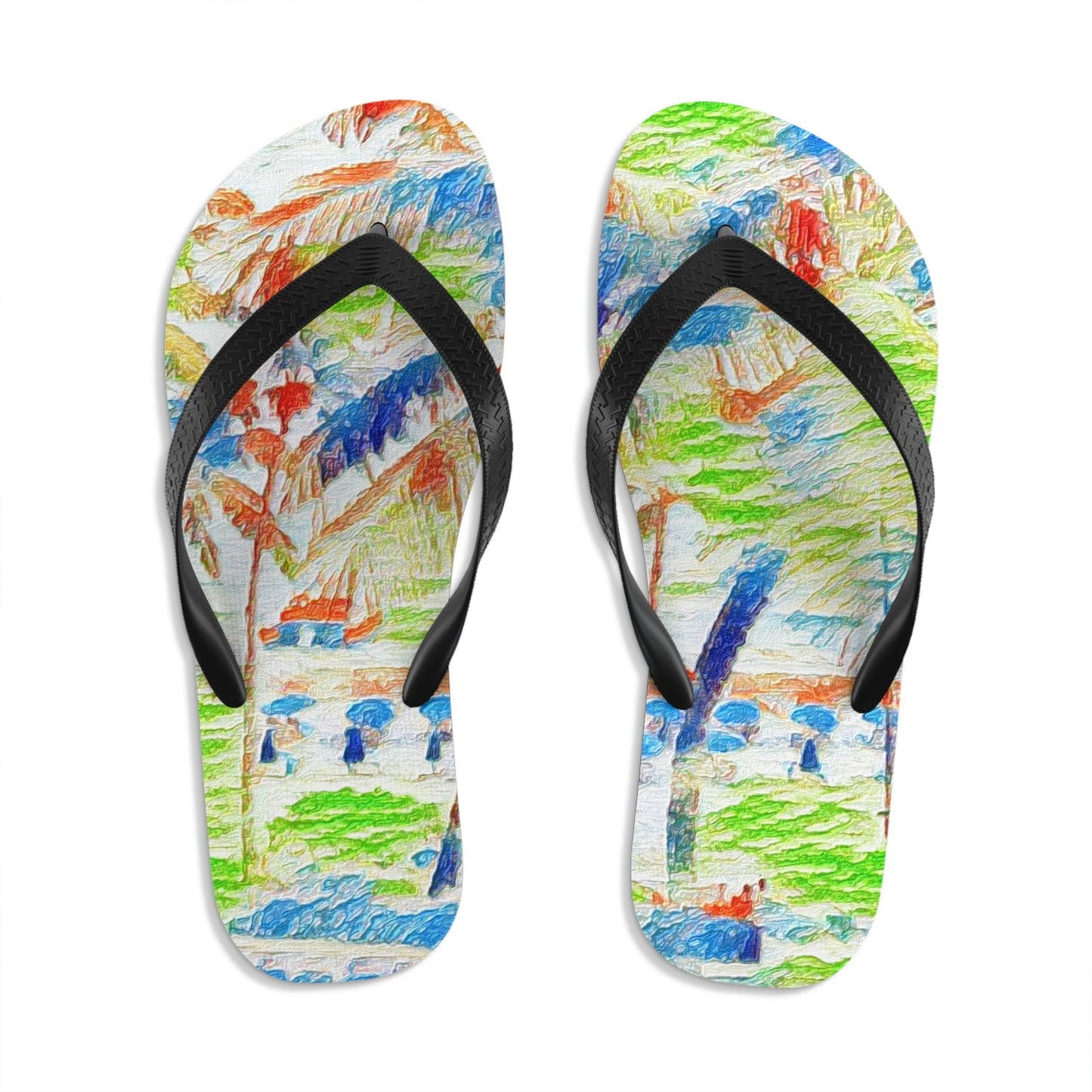 Unisex Flip-Flops ... "The Royal Hawai'ian: Waikiki Beach_Beach" ... Honolulu, HI ... Ocotber 2014 (Halloween) ... Original Works ...