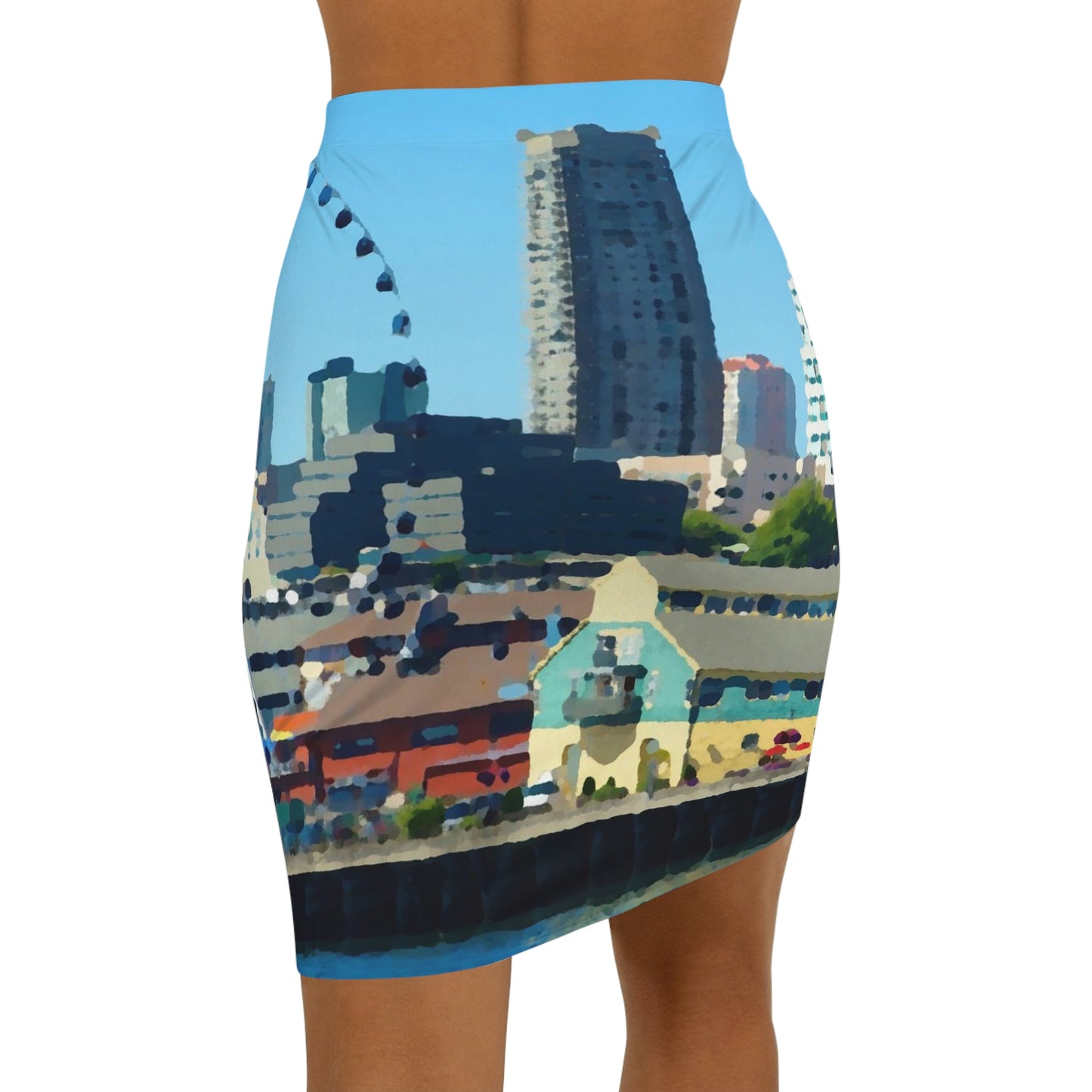 Women's Mini Skirt ... That Classic Wheel ... 'Seattle's Wheel' ... & Old Classic Waterside Vendors ...  'Family Archives' ... Original Works ...