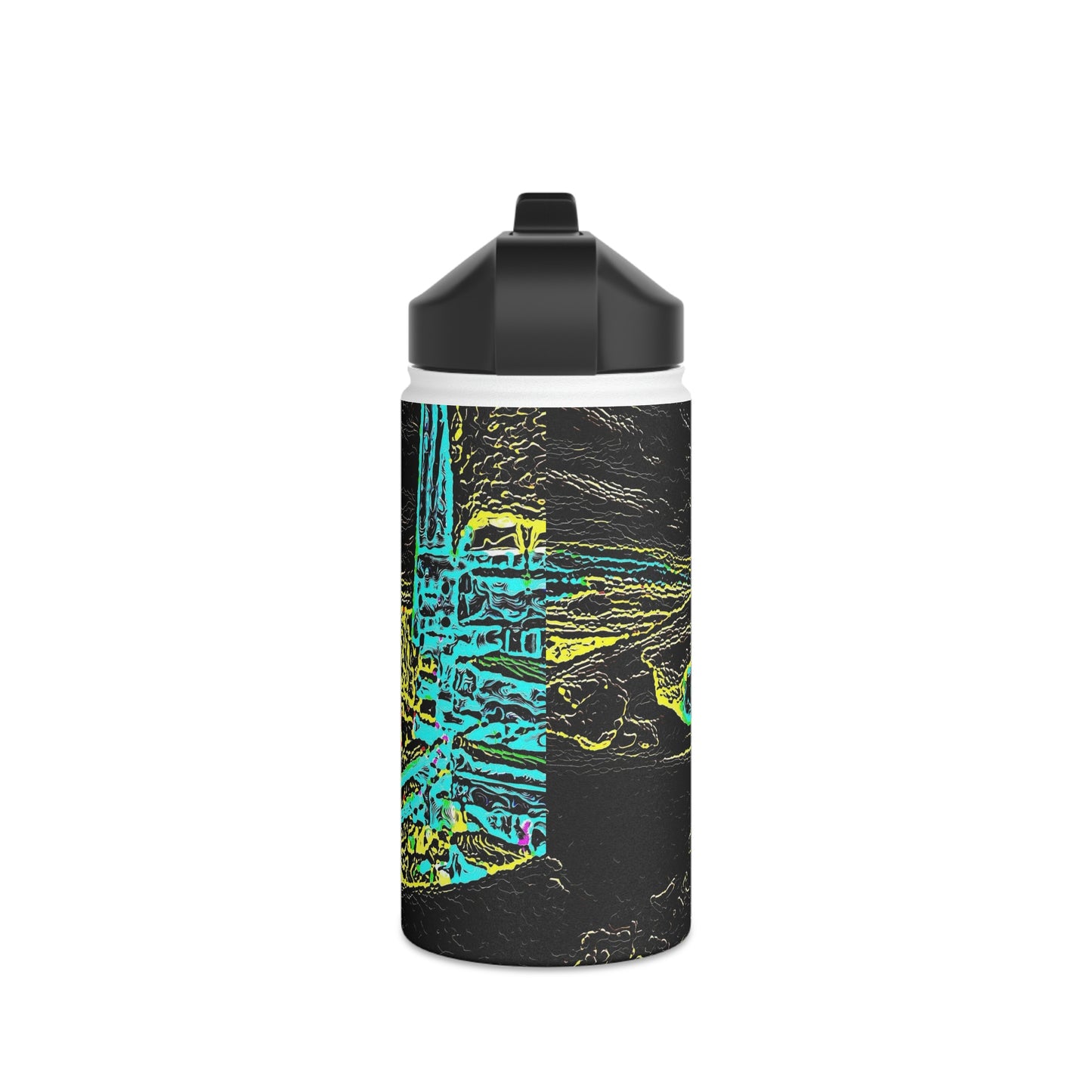 Stainless Steel Water Bottle, Standard Lid ... "Snow Vehicle In Snow Storm At-Rest" ... Circa 12Mar23 ... Central Idaho ... 18-Hours Rendering Time: Original Works ...