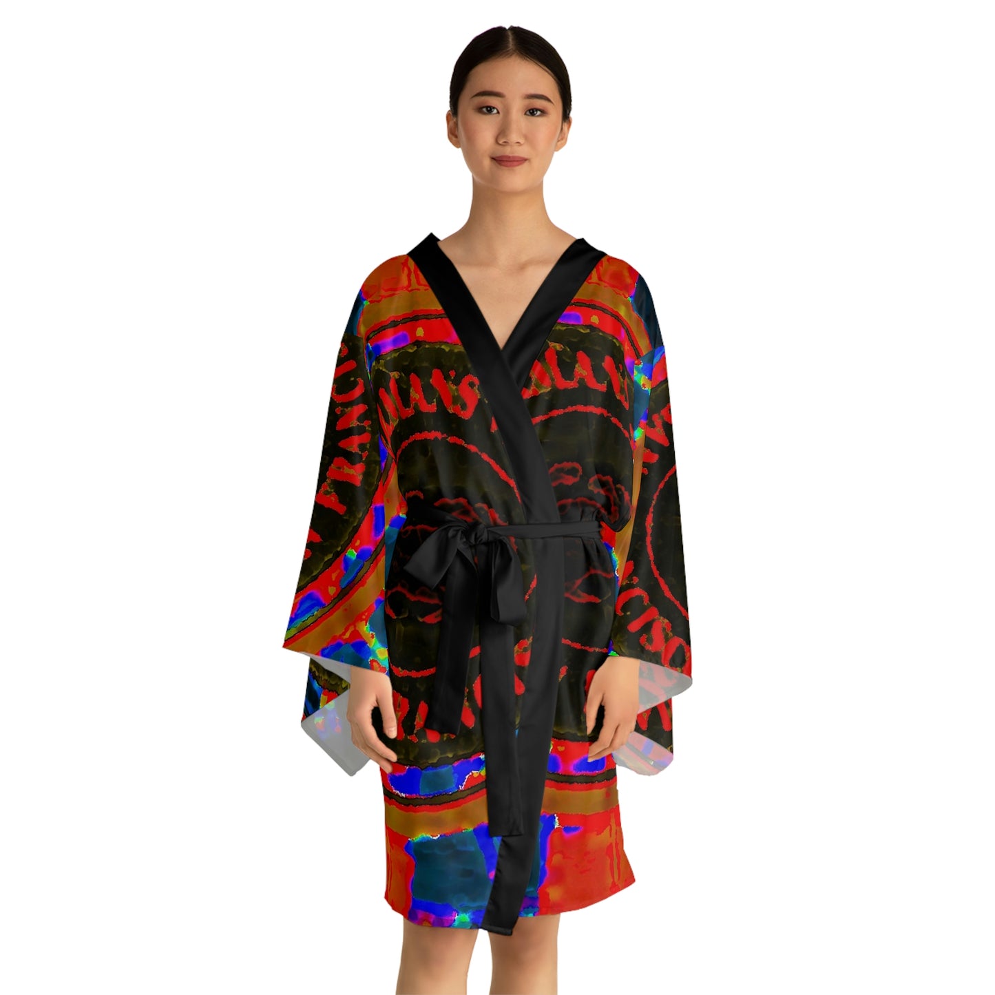 Long Sleeve Kimono Robe ... "No.9 Fishermen's Grotto - Fishermen's Wharf, SF, California" ... Family Archives: 1970's ... Original Works ...