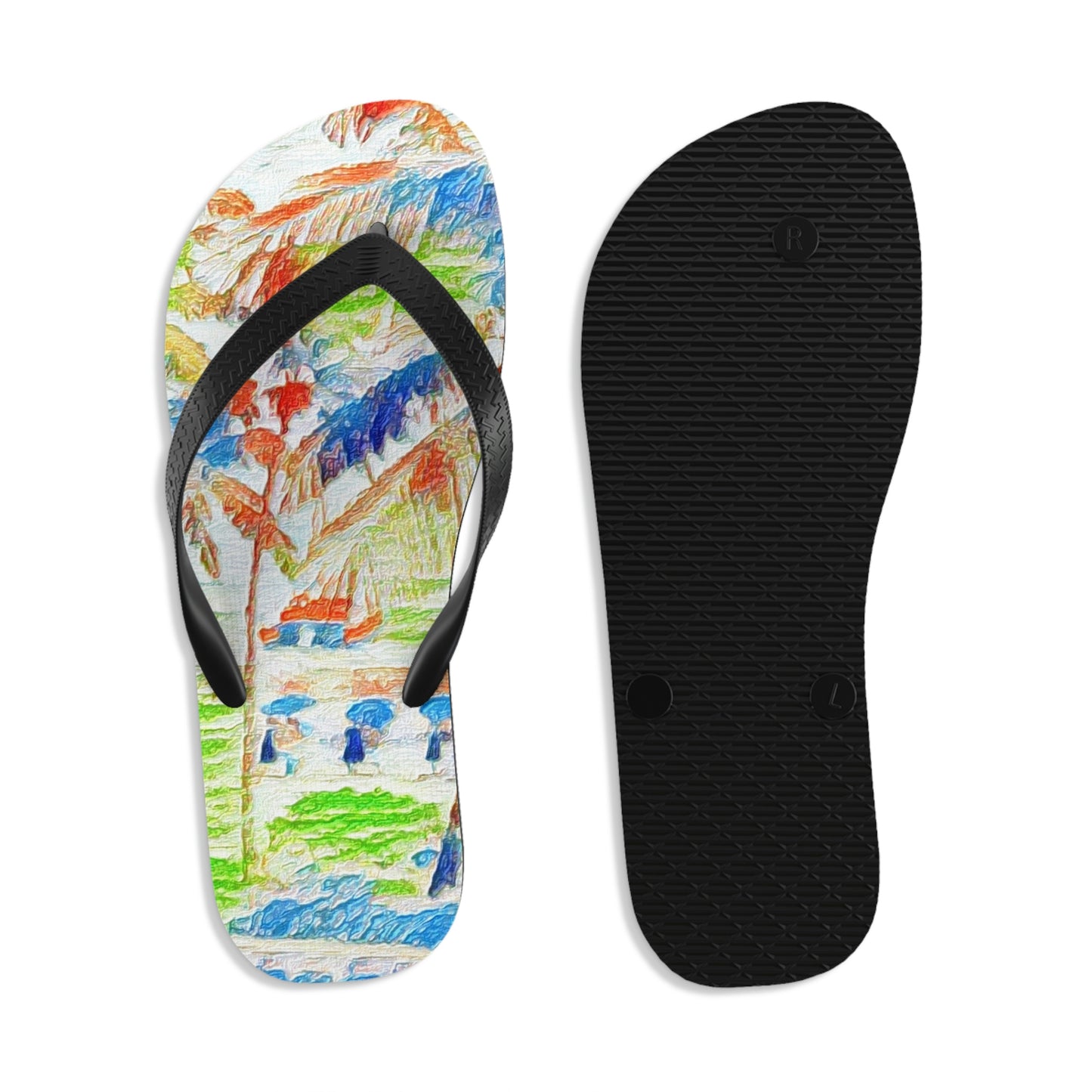 Unisex Flip-Flops ... "The Royal Hawai'ian: Waikiki Beach_Beach" ... Honolulu, HI ... Ocotber 2014 (Halloween) ... Original Works ...