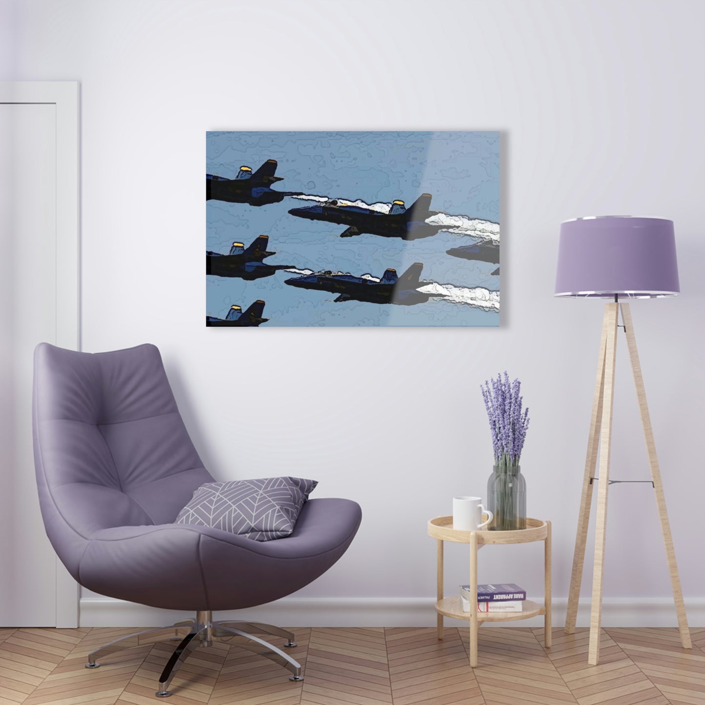 Acrylic Prints ... Seattle Seafair ..."Blue Angels Run Over Lake Washington" ... Circa Mid 1980's ... Dr FJ Holt ... Original Works ...