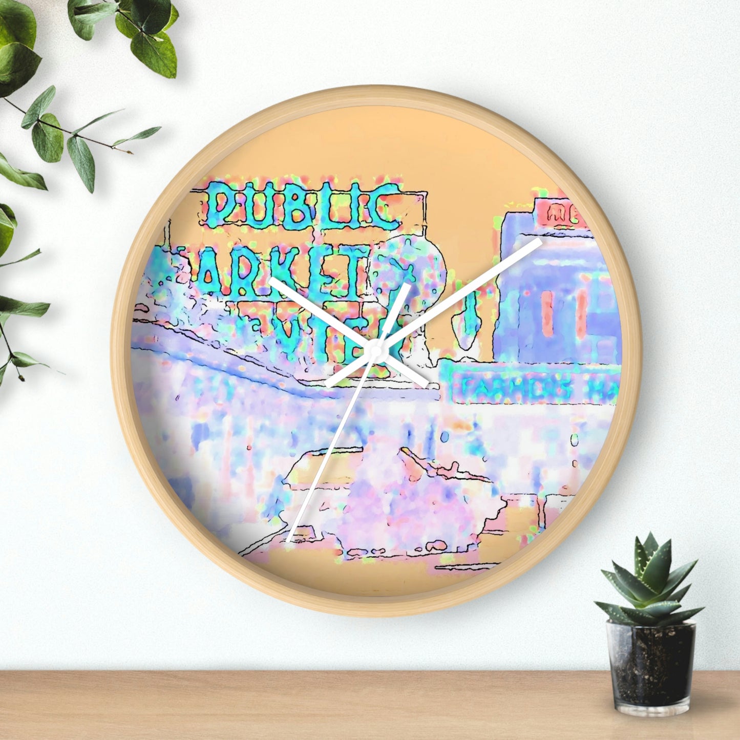 Wall clock ... 'Keep Time' ... The Market-Way ... "At Seattle's World Famous Pike Place Market."