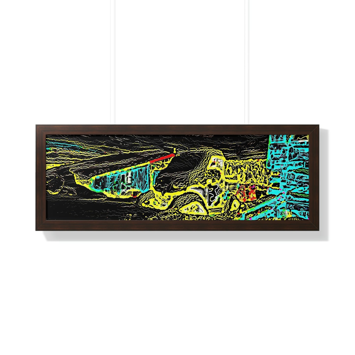 Framed Horizontal Poster ... "Snow Vehicle In Snow Storm At-Rest" ... Circa 12Mar23 ... Central Idaho ... 18-Hours Rendering Time: Original Works ...