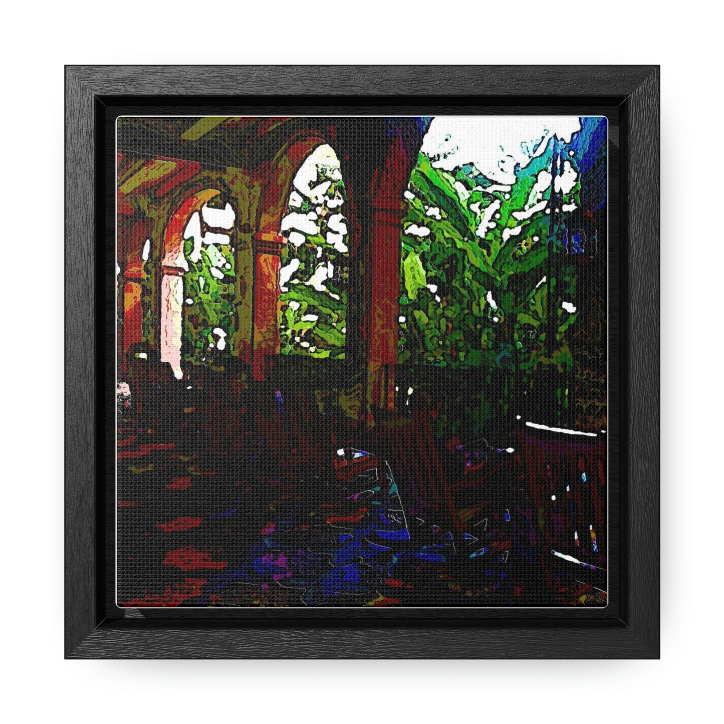 Gallery Canvas Wraps, Square Frame ...  Lanai & Rocking Chairs At: 'The Pink Palace' ... The Royal Hawai'ian ... Honolulu, HI ... '27Oct2014' ... Original Works ...