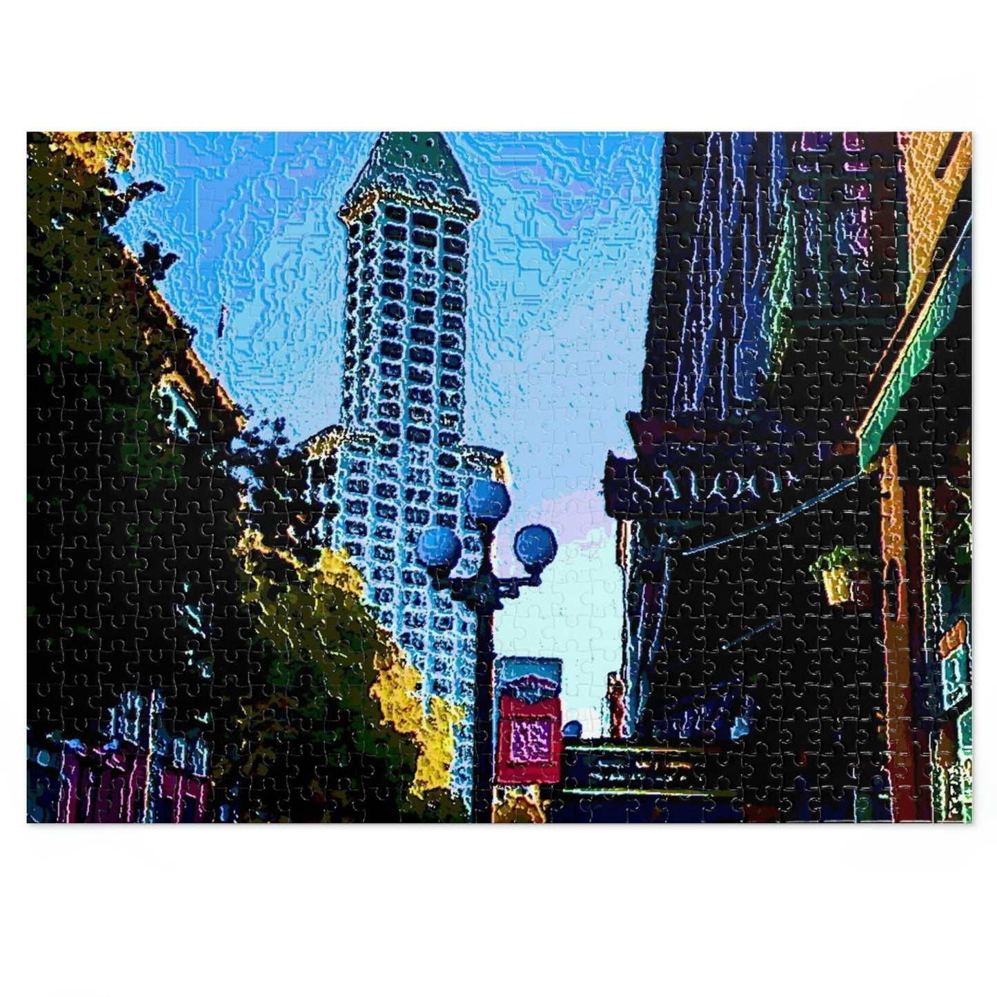 Jigsaw Puzzle (30, 110, 252, 500,1000-Piece) ...  Pioneer Square & Smith Tower ... 'That World Famous View' ... Colleague Supplied Photo ... Original Works ...