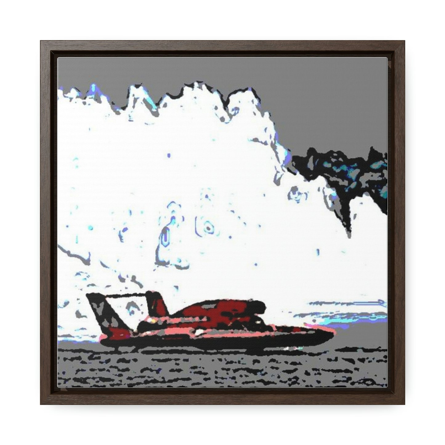 Gallery Canvas Wraps, Square Frame ...  Seattle Columbia Cup On Lake Washington ... "Dave Wilcox Heads For The Win" ... Associate Gift-Photo ... Original Works ...