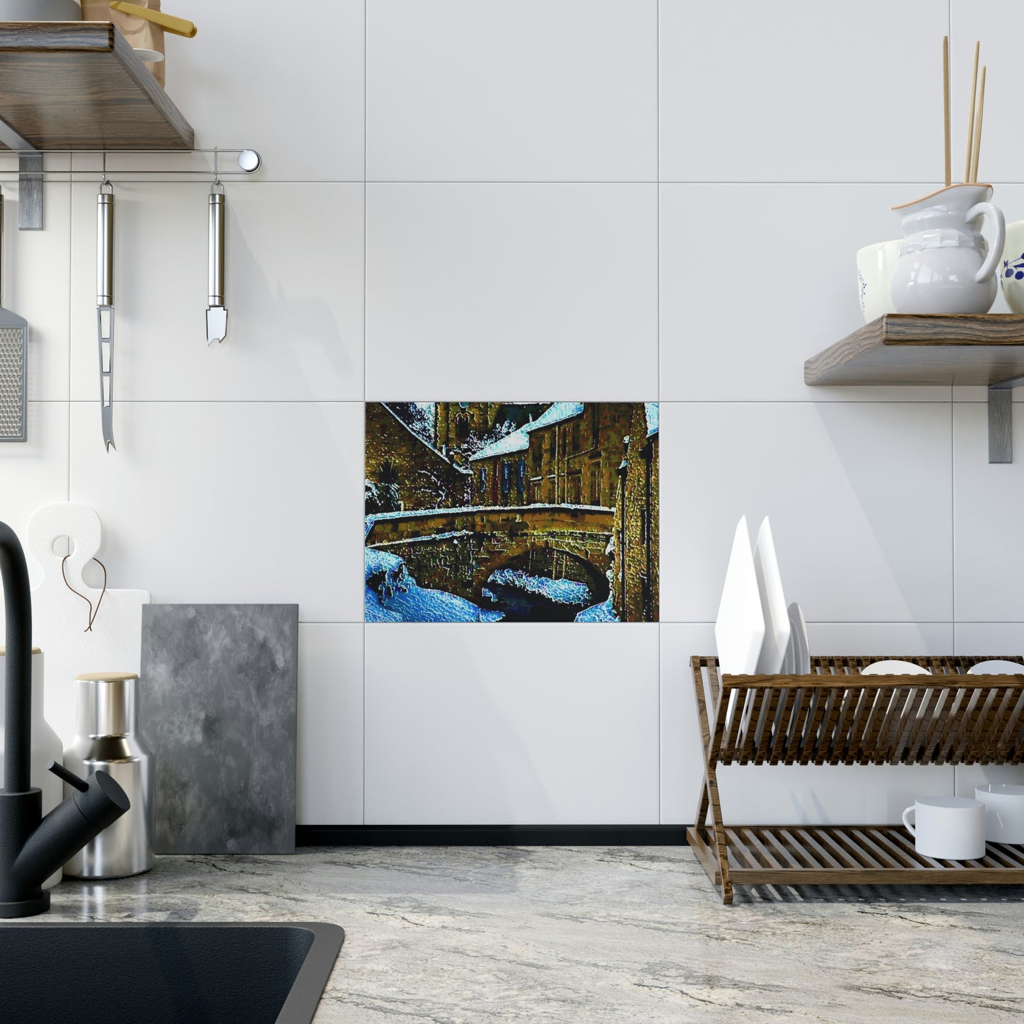 Ceramic Photo Tile ... Walikng The Streets & Alleys ... 'Strolling The Canals ... '  ... Original Works  ...
