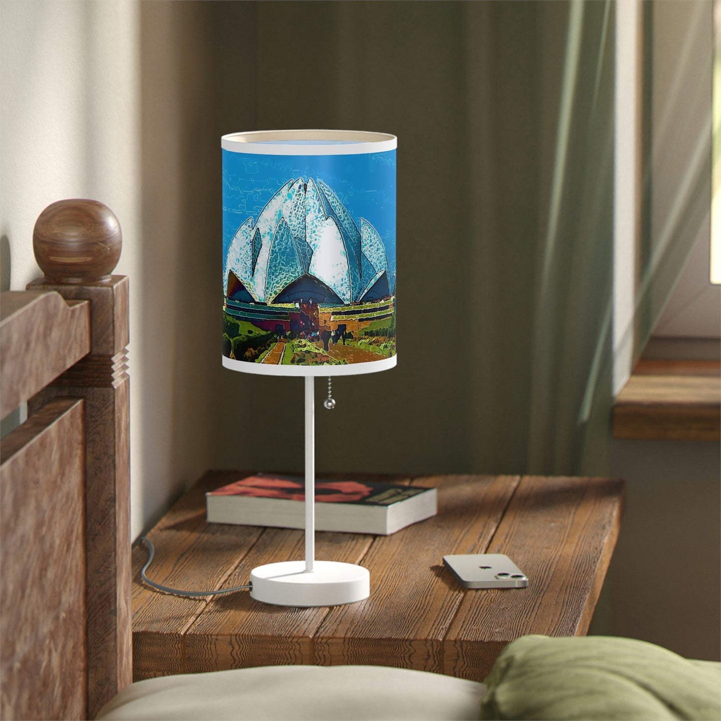 Lamp on a Stand, US|CA plug ... 'Bahai'i House-Of-Worship' ... "Lotus Temple: Delhi, India, 2008" ... Original Works ...