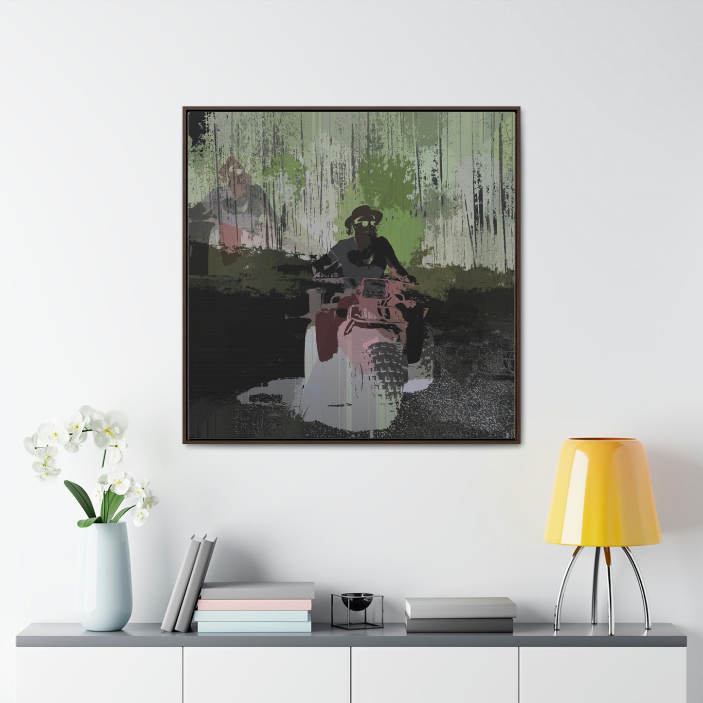 Gallery Canvas Wraps, Square Frame ...  3-Wheeln' N' Groovin The Mountain Roads ... Central Idaho ... Original Works ...