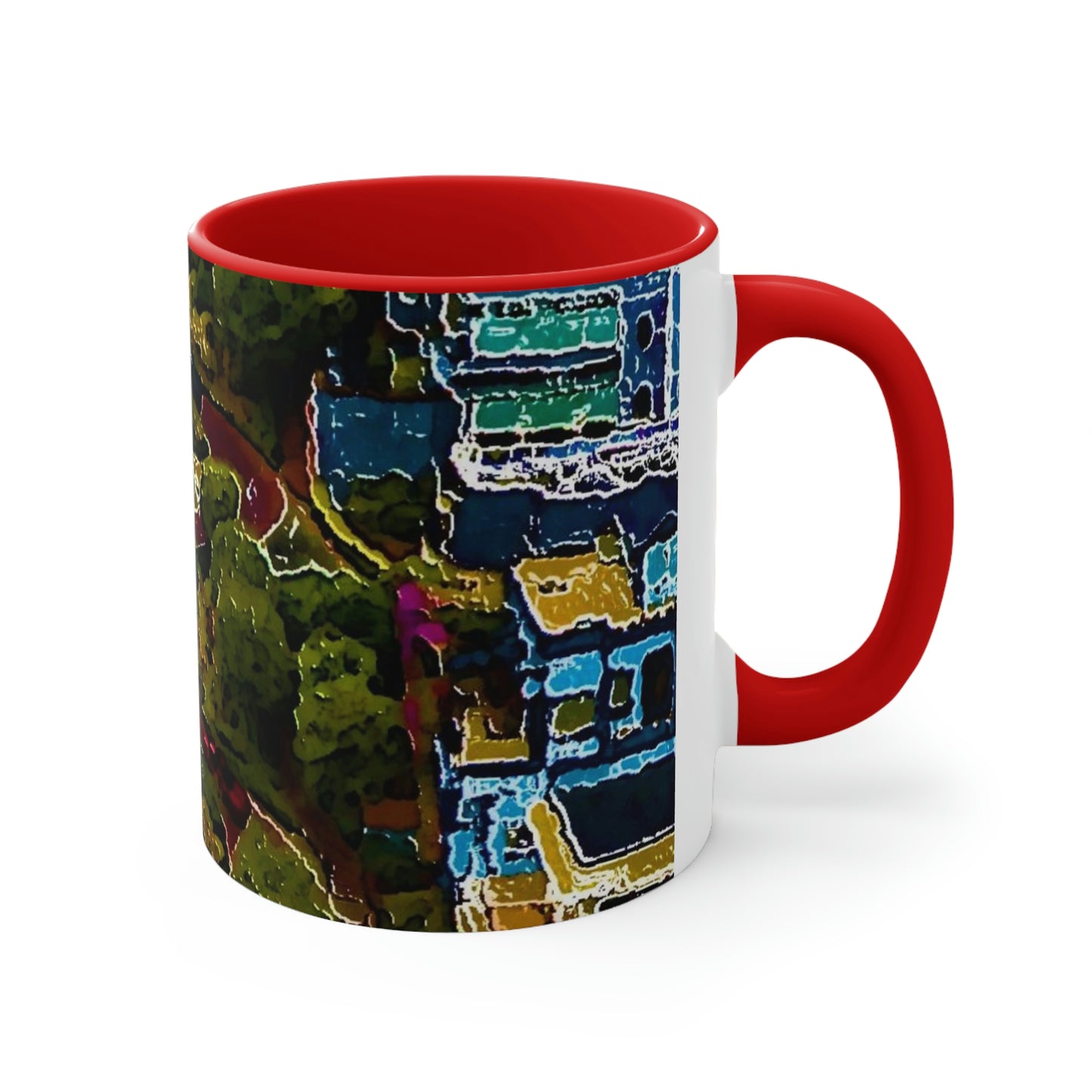 Accent Coffee Mug, 11oz ... A Crazy Street ... 'Eight Winding Curve-Switchbacks' ... "Lombard Street, San Francisco, CA' ... Family Archives: 1970's ... Original Works ...
