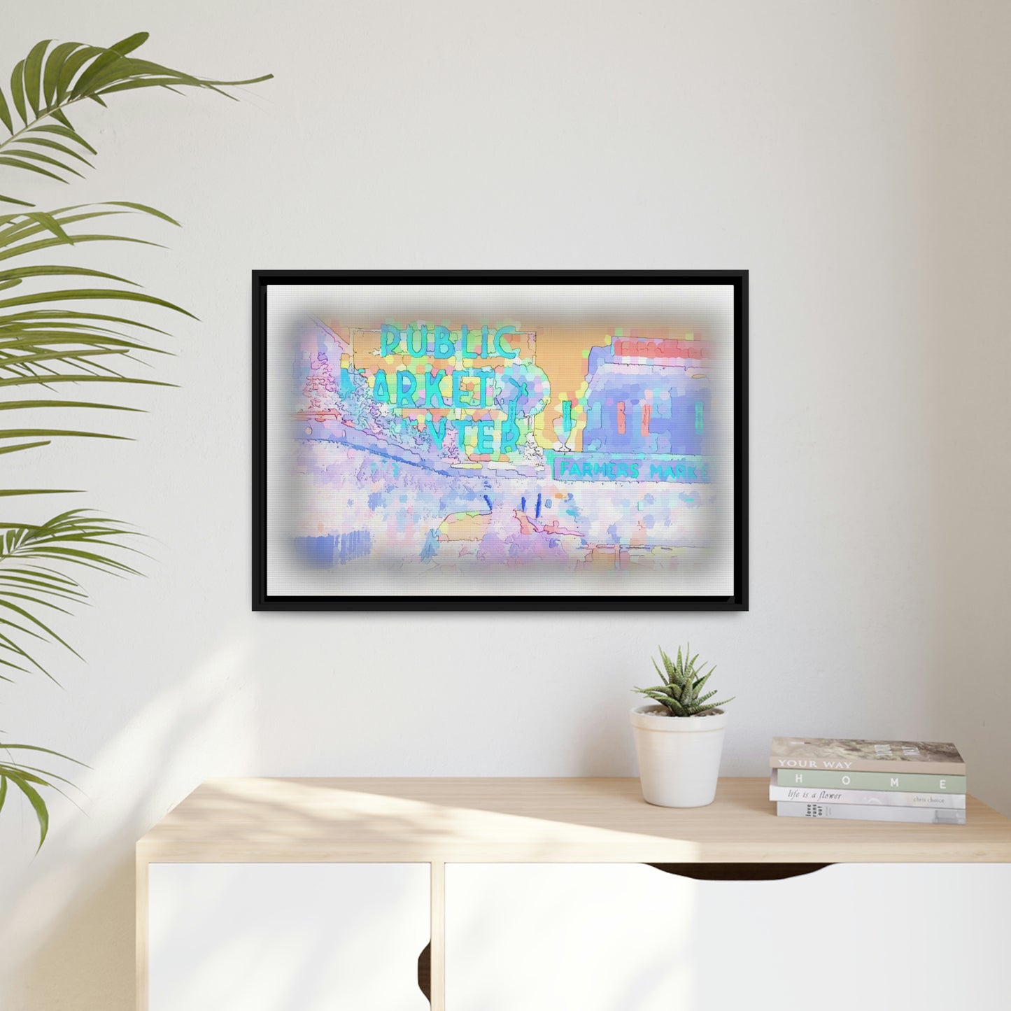 Matte Canvas, Black Frame ... PPM: Pike Place Market ... Original Work ... Winter 2022 ...