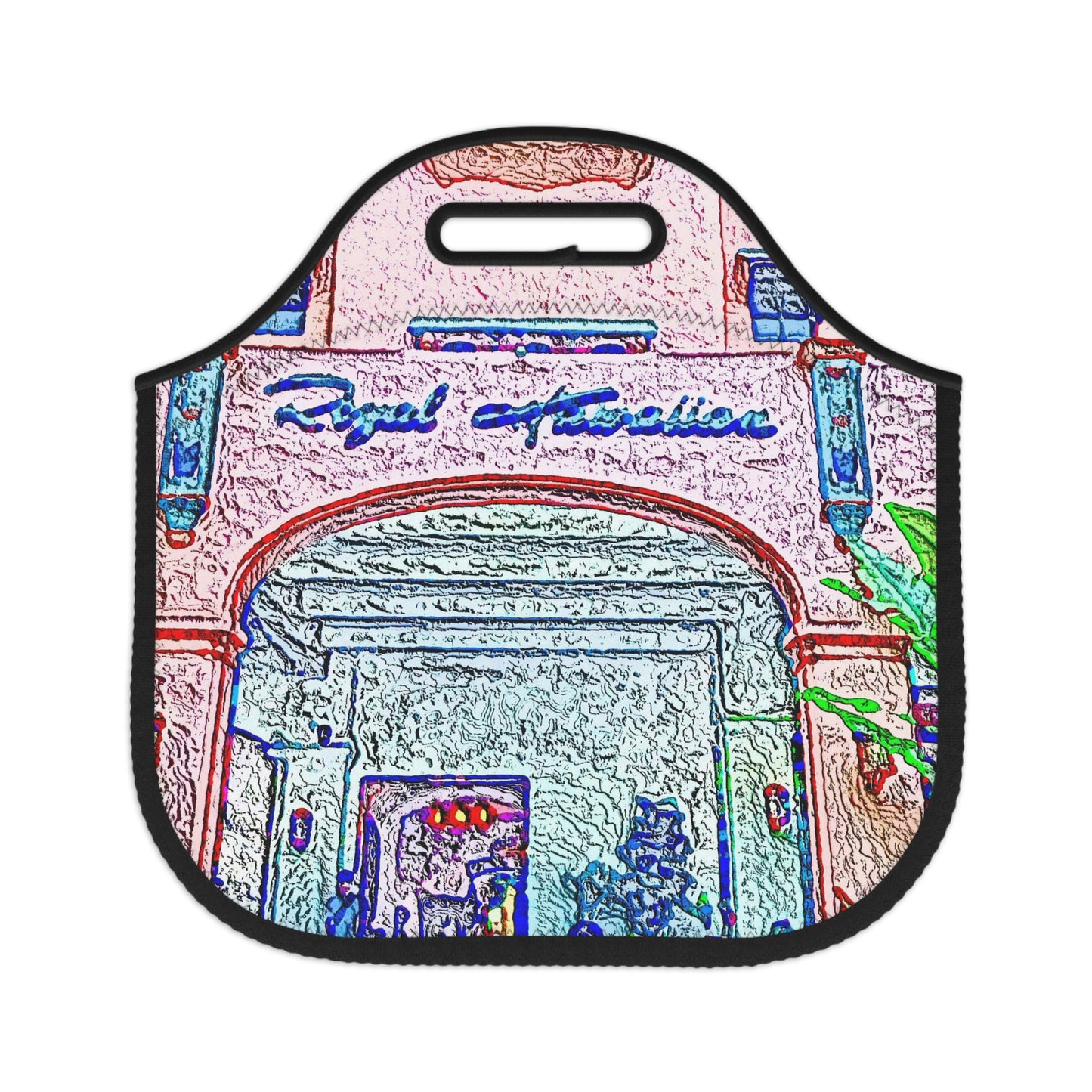 Neoprene Lunch Bag ... "La Grande Entree" At: 'The Pink Palace' ... The Royal Hawai'ian ... Honolulu, HI ... '27Oct2014' ... Original Works ...