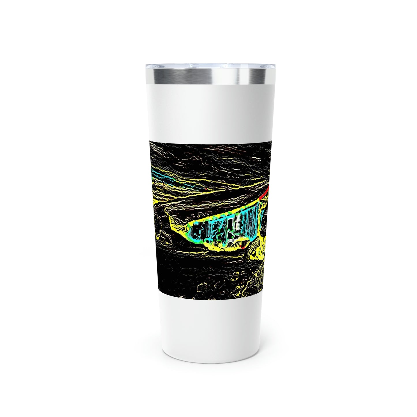 Copper Vacuum Insulated Tumbler, 22oz ... "Snow Vehicle In Snow Storm At-Rest" ... Circa 12Mar23 ... Central Idaho ... 18-Hours Rendering Time: Original Works ...
