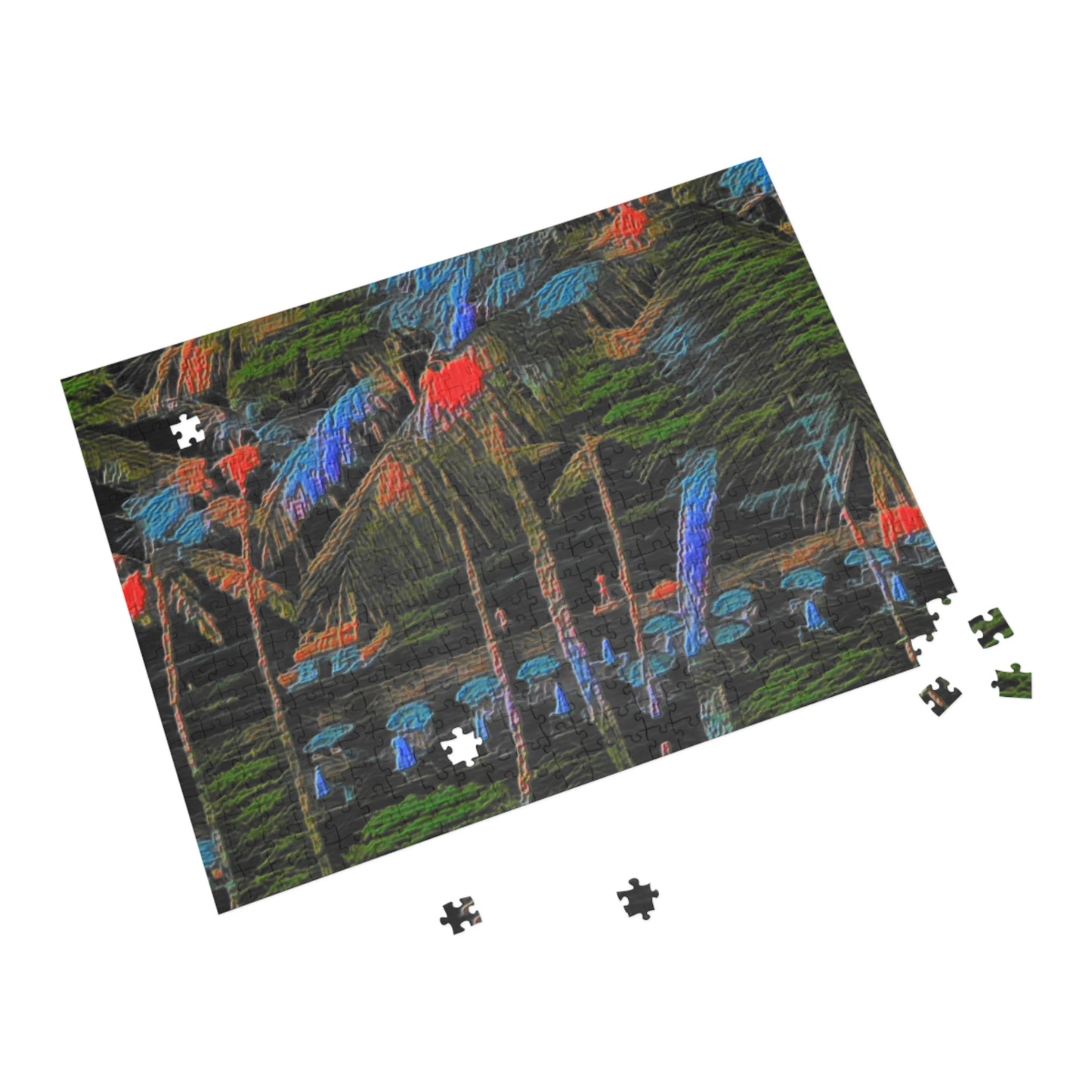 Puzzle (96, 252, 500, 1000-Piece) ... "The Royal Hawai'ian: Waikiki Beach_Beach" ... Honolulu, HI ... Ocotber 2014 (Halloween) ... Original Works ...