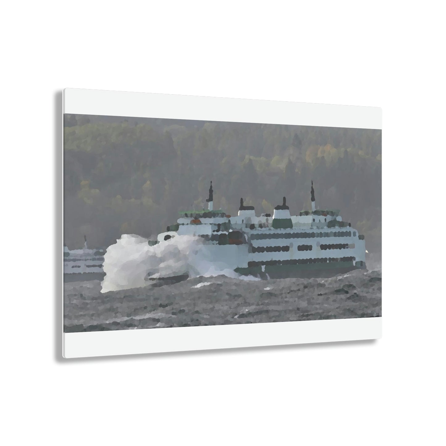 Acrylic Prints ... WADOT Ferry Crossing ... "A Very Rough Day" ... Mulkiteo Route ... Family Archives ... Early 1990's' ... Original Works ...