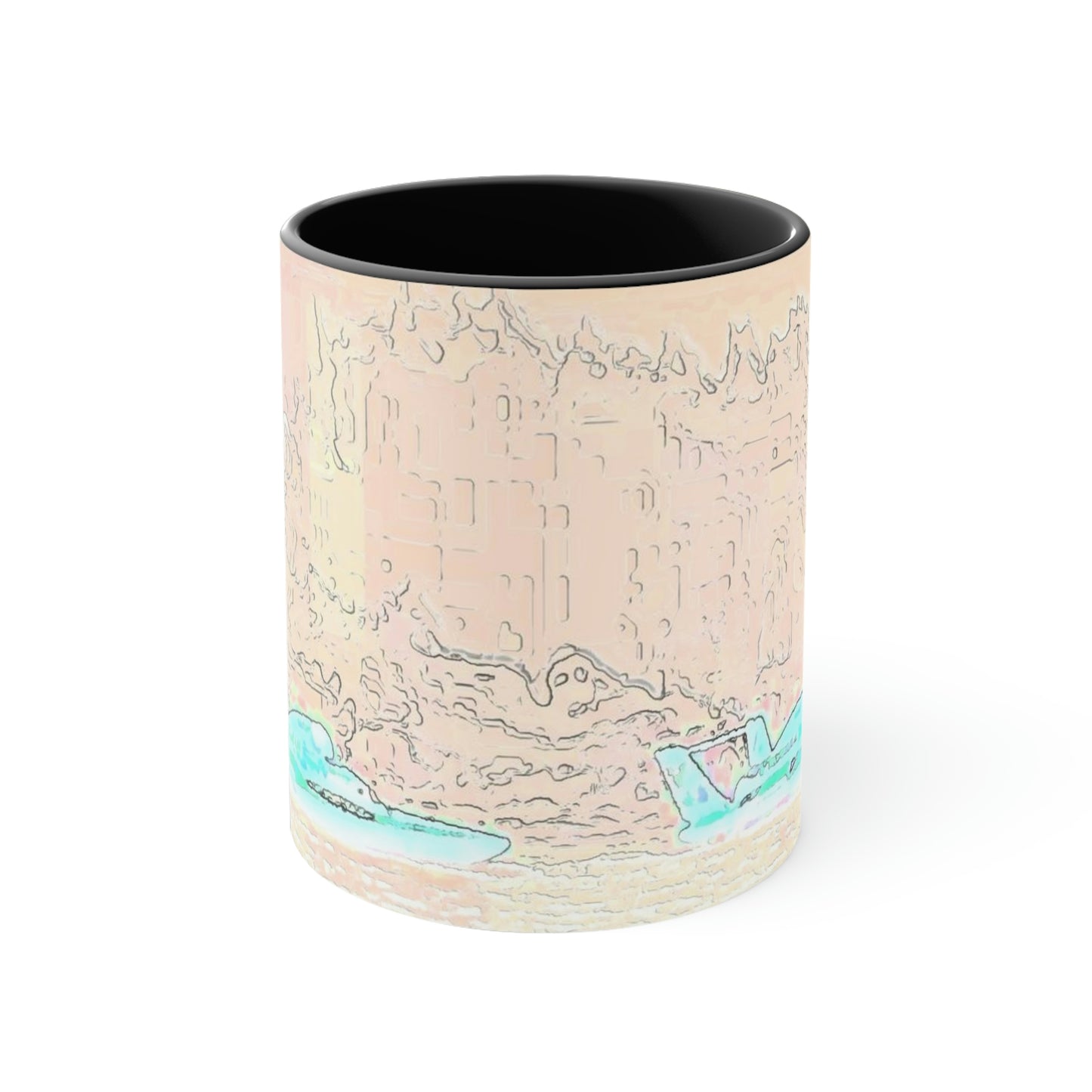 Accent Coffee Mug, 11oz ... Seattle Columbia Cup On Lake Washington ... "Dave Wilcox Heads For The Win" ... Associate Gift-Photo ... Original Works ...