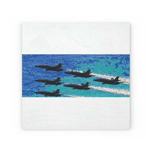 Wood Canvas ... Seattle Seafair ..."Blue Angels Run Over Lake Washington" ... Circa Mid 1980's ... Dr FJ Holt ... Original Works ...