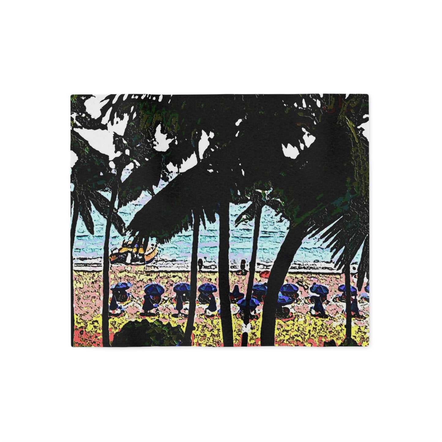 Sweatshirt Blanket ... "A Beautiful Beach Amongst The Palms" ... The Outrigger Waikiki, Honolulu, Oahu ... Original Works ...
