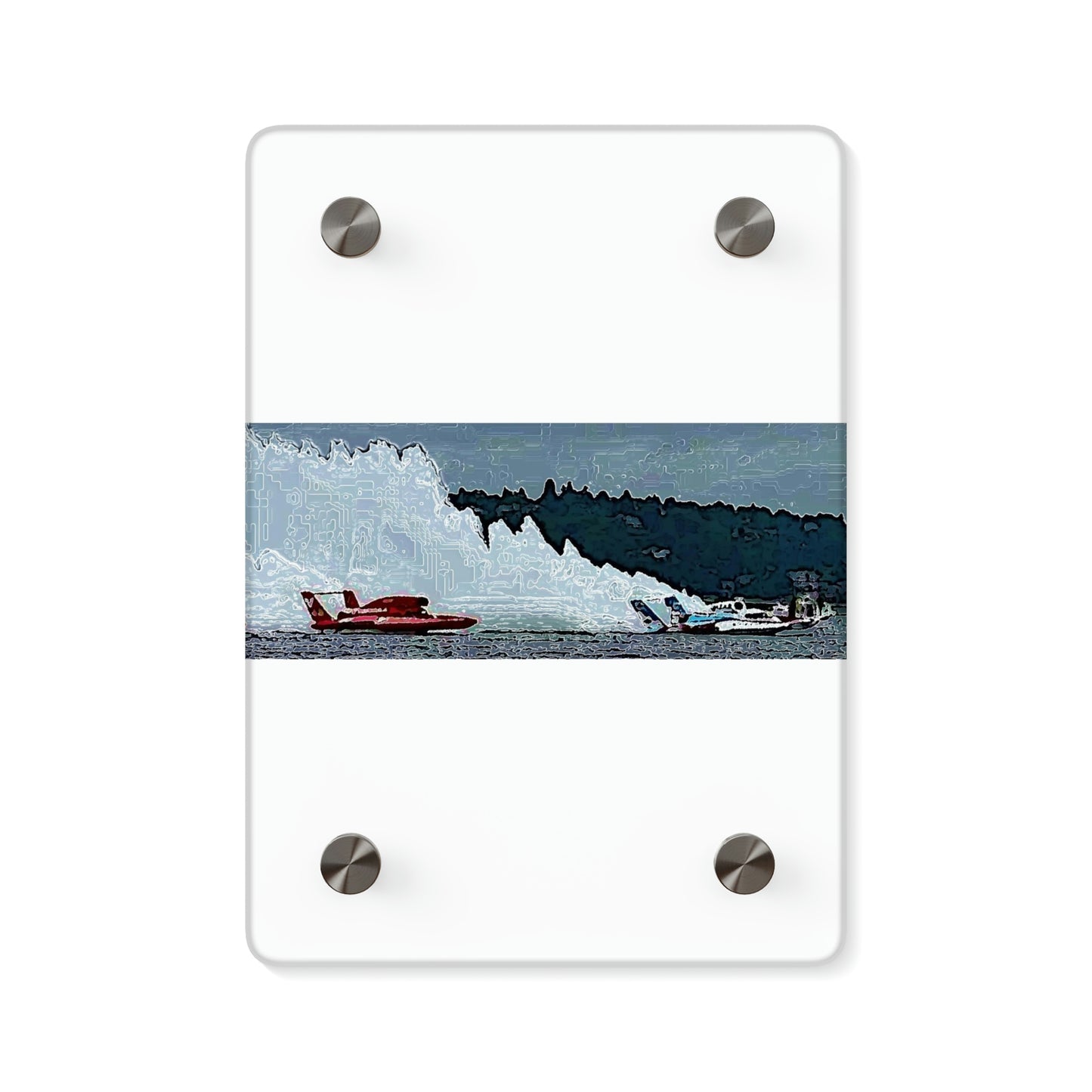 Acrylic Wall Art Panels ... Seattle Columbia Cup On Lake Washington ... "Dave Wilcox Heads For The Win" ... Associate Gift-Photo ... Original Works ...