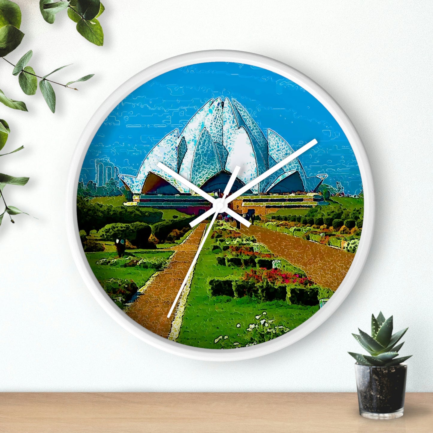 Wall clock ... 'Bahai'i House-Of-Worship' ... "Lotus Temple: Delhi, India, 2008" ... Original Works ...