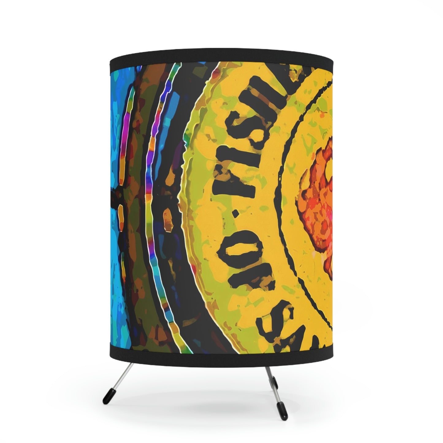 Tripod Lamp with High-Res Printed Shade, US\CA plug ...  "No.9 Fishermen's Grotto - Fishermen's Wharf, SF, California" ... Family Archives: 1970's ... Original Works ...