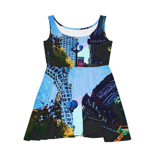 Women's Skater Dress ...  Pioneer Square & Smith Tower ... 'That World Famous View' ... Colleague Supplied Photo ... Original Works ...