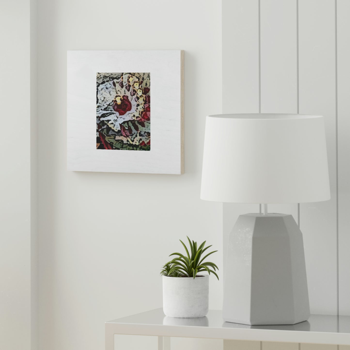 Wood Canvas ... "A Friendly Flower" ... Pointsettia 'Pointing' ... Original Works ... (Supplied Photograph) ...