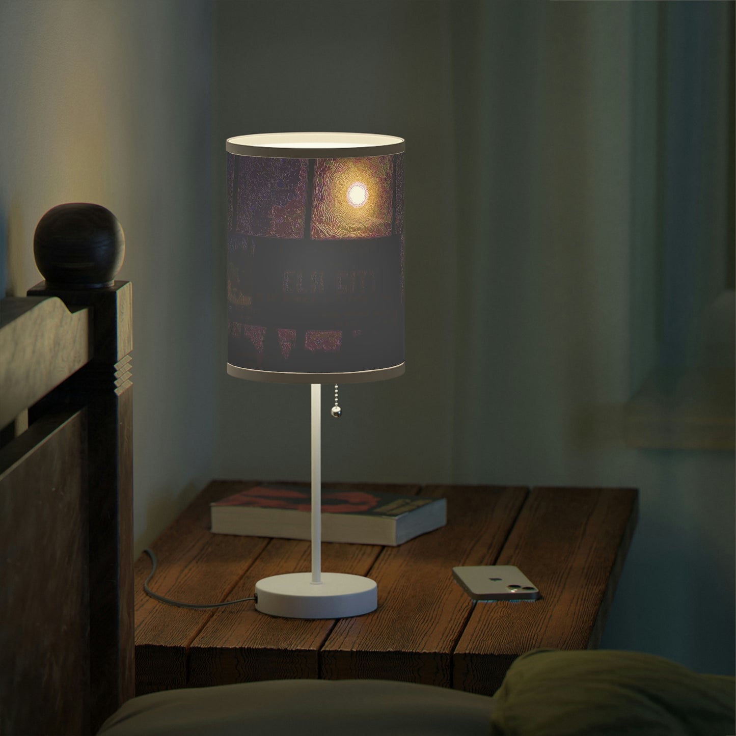Lamp on a Stand, US|CA plug ... Car Approaches From The Stern ... Moon Ascendary From The Bow ... "Two Friendly Travellers On A Cold Night Near Elk City" ... C