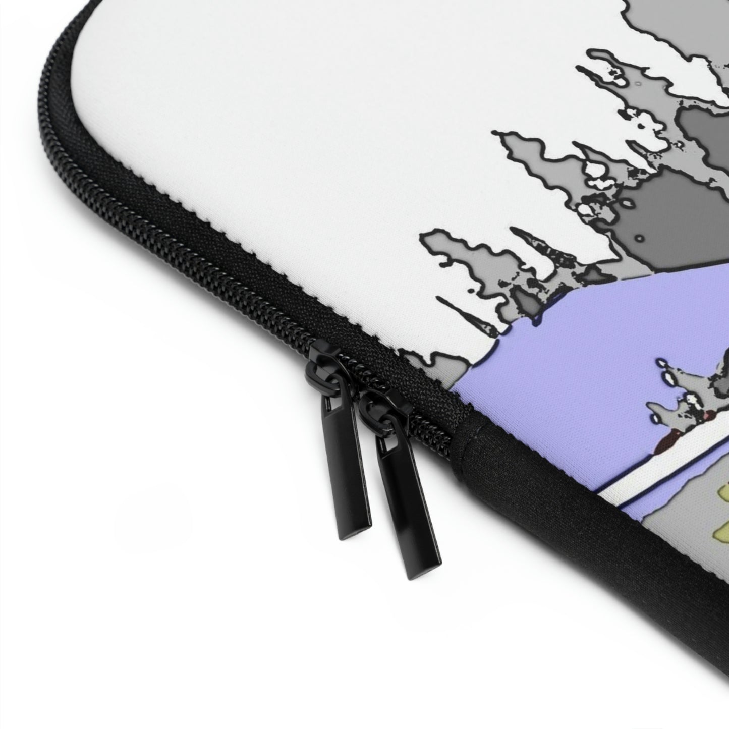 Laptop Sleeve ...  Snow ... Impressionalism ... Mountain-Snowscape "Happy New Years 2023!" ...