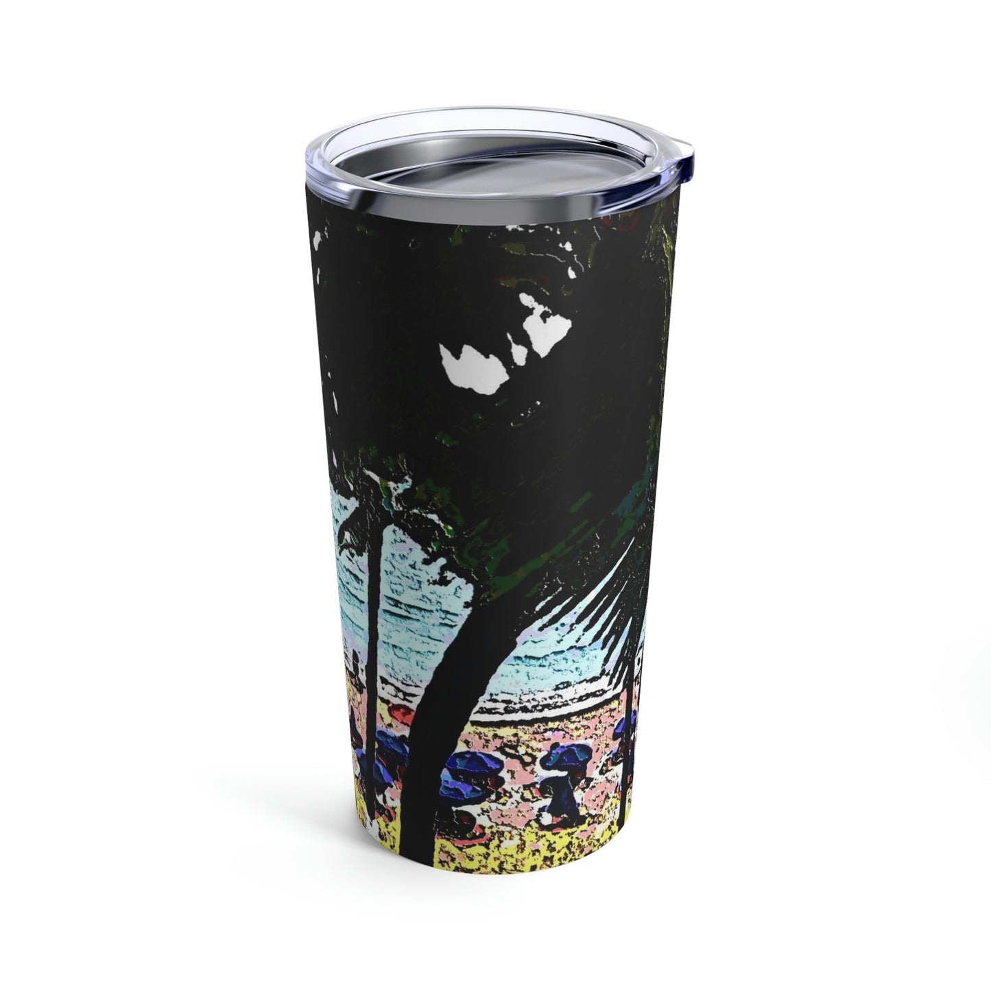 Tumbler 20oz ... "A Beautiful Beach Amongst The Palms" ... The Outrigger Waikiki, Honolulu, Oahu ... Original Works ...