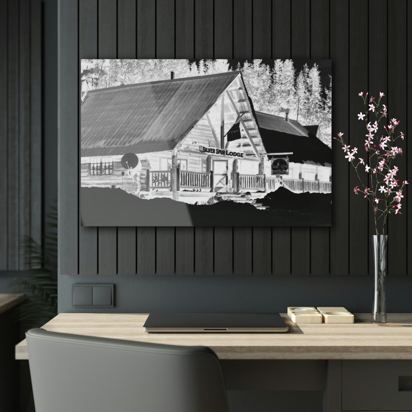 Acrylic Prints ... A Beautiful Lodge & Back-Country Outfitter In A Mountain Town ... 'Dixie, Idaho, November 2022' ... Original Works ...