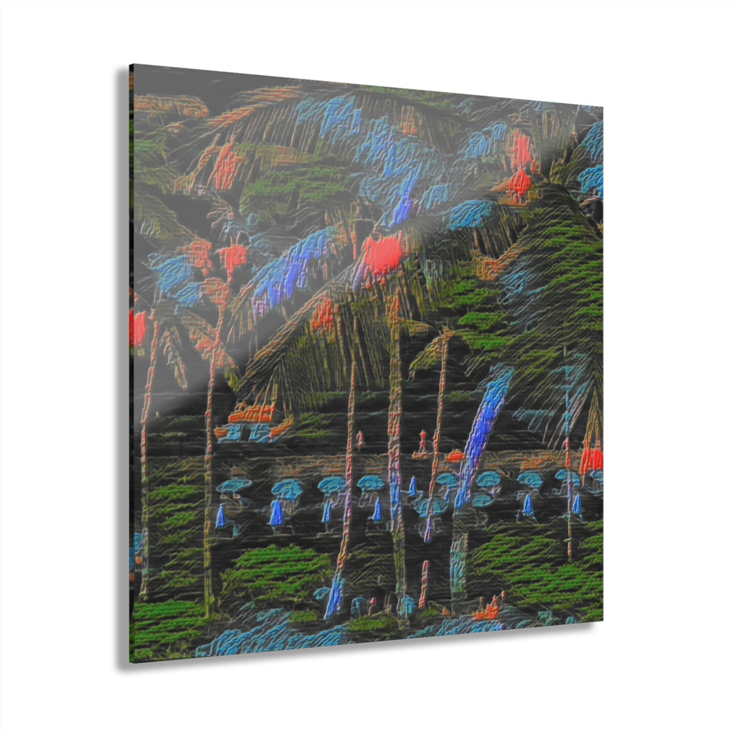 Acrylic Prints (French Cleat Hanging) ... "The Royal Hawai'ian: Waikiki Beach_Beach" ... Honolulu, HI ... Ocotber 2014 (Halloween) ... Original Works ...