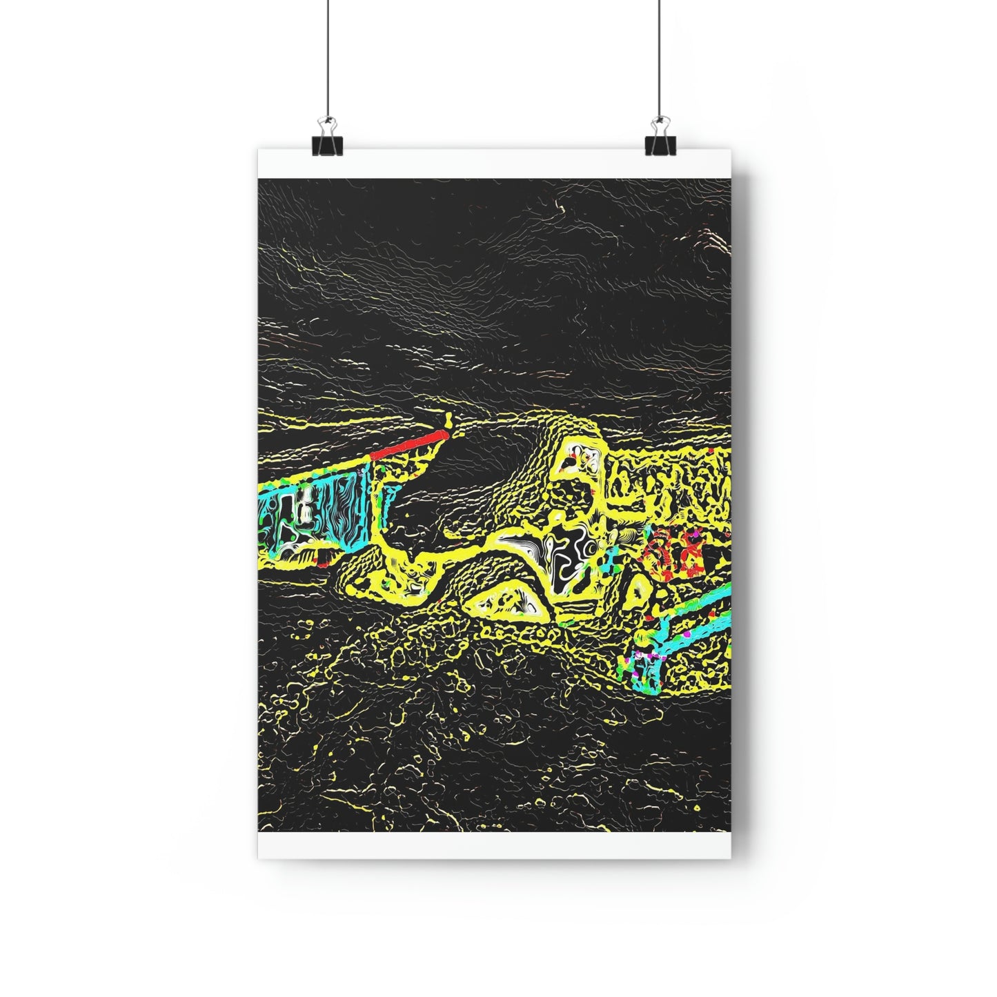 Giclée Art Print ... "Snow Vehicle In Snow Storm At-Rest" ... Circa 12Mar23 ... Central Idaho ... 18-Hours Rendering Time: Original Works ...