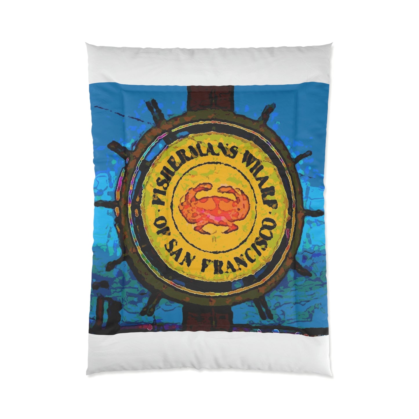 Comforter ... "No.9 Fishermen's Grotto - Fishermen's Wharf, SF, California" ... Family Archives: 1970's ... Original Works ...