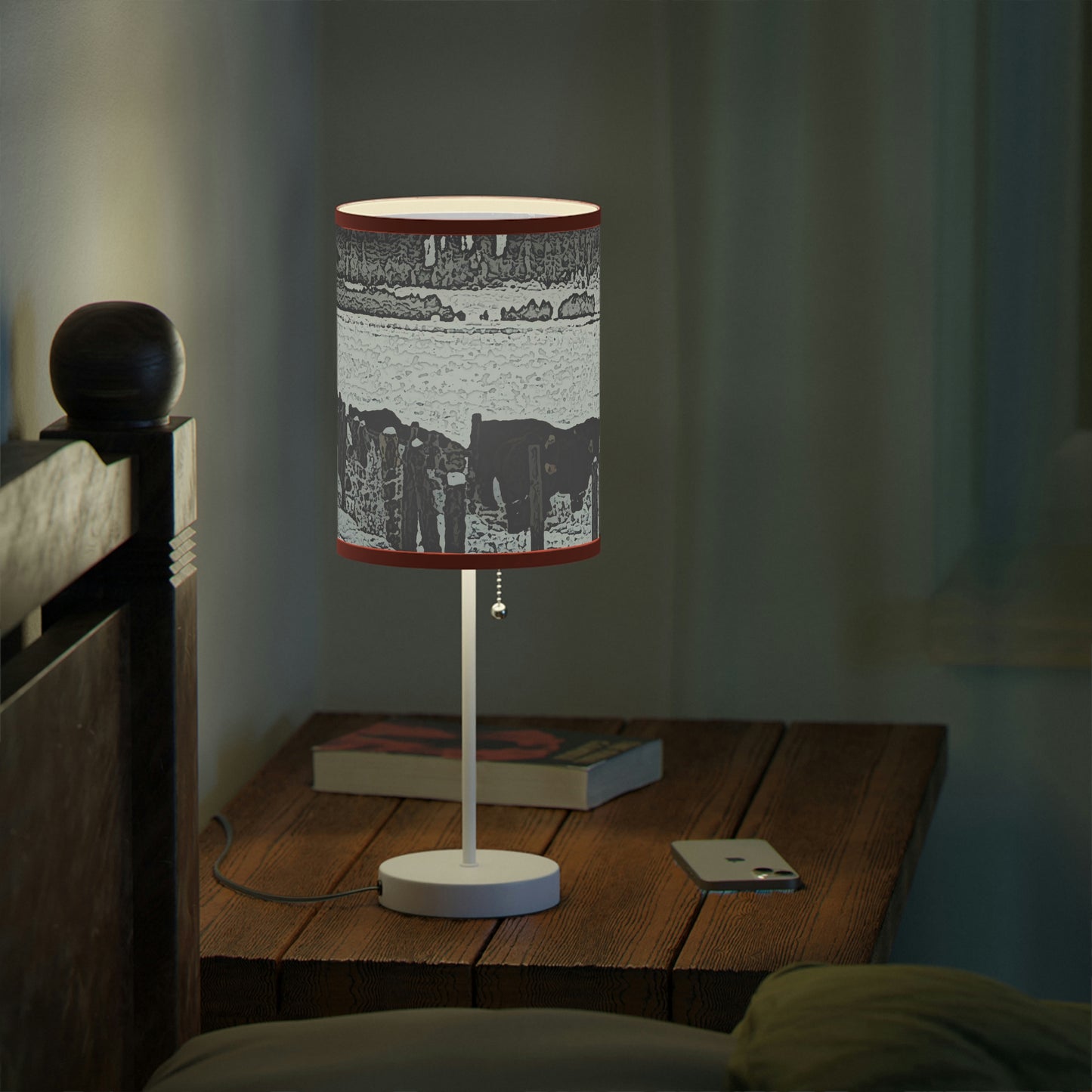 Lamp on a Stand, US|CA plug ... A Quiet Morning ... "Along The Red River & Nature Preserve Plateau" ... Jan23 ... Original Works ...