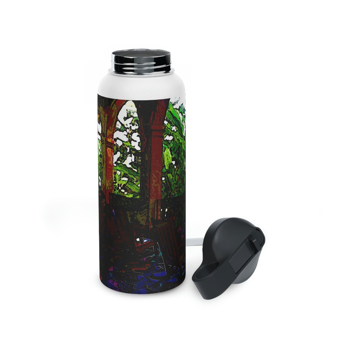 Stainless Steel Water Bottle, Standard Lid ... Lanai & Rocking Chairs At: 'The Pink Palace' ... The Royal Hawai'ian ... Honolulu, HI ... '27Oct2014' ... Original Works ...